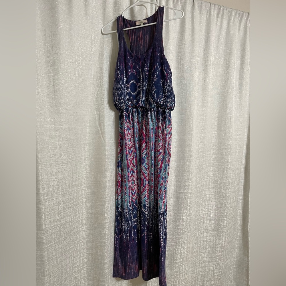 Colorful womens maxi dress with straps